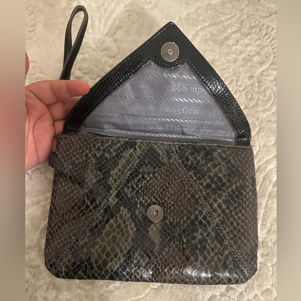 Vera Wang Python Embossed Clutch - image 4